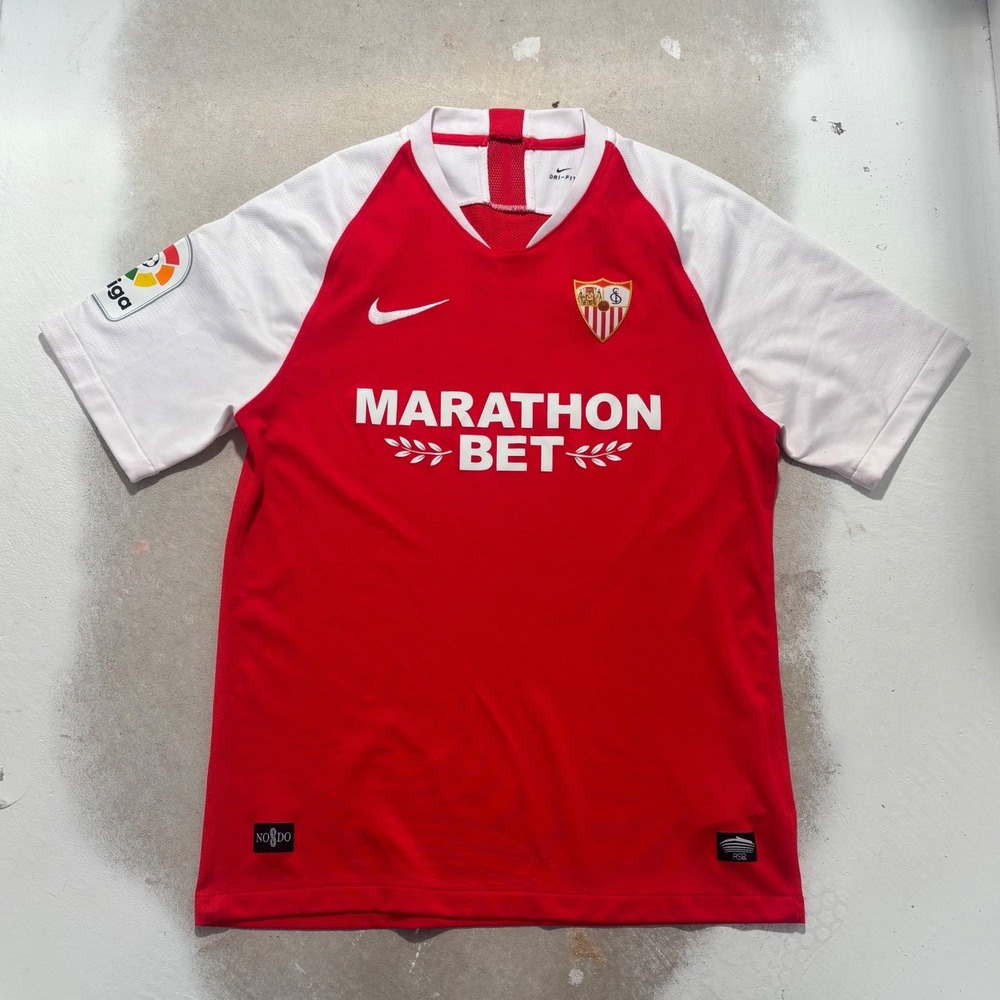 Nike Sevilla FC 2019-20 Home Jersey Mens Medium Red White Soccer La Liga Shirt